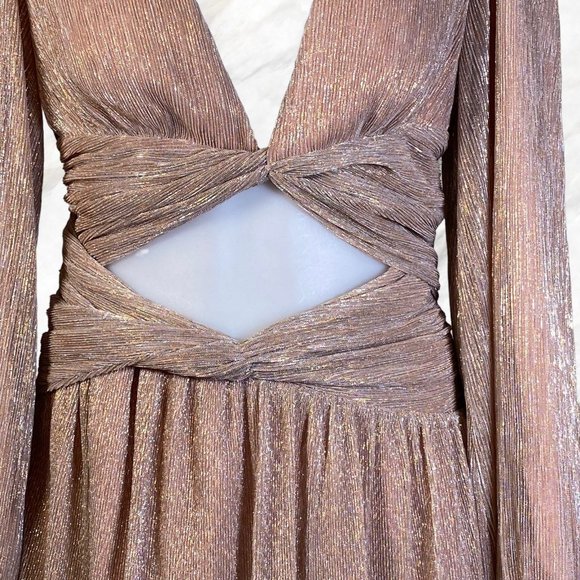 Lovers and Friends Josephine Mini Dress in Rose Gold & Silver - Picture 4 of 12